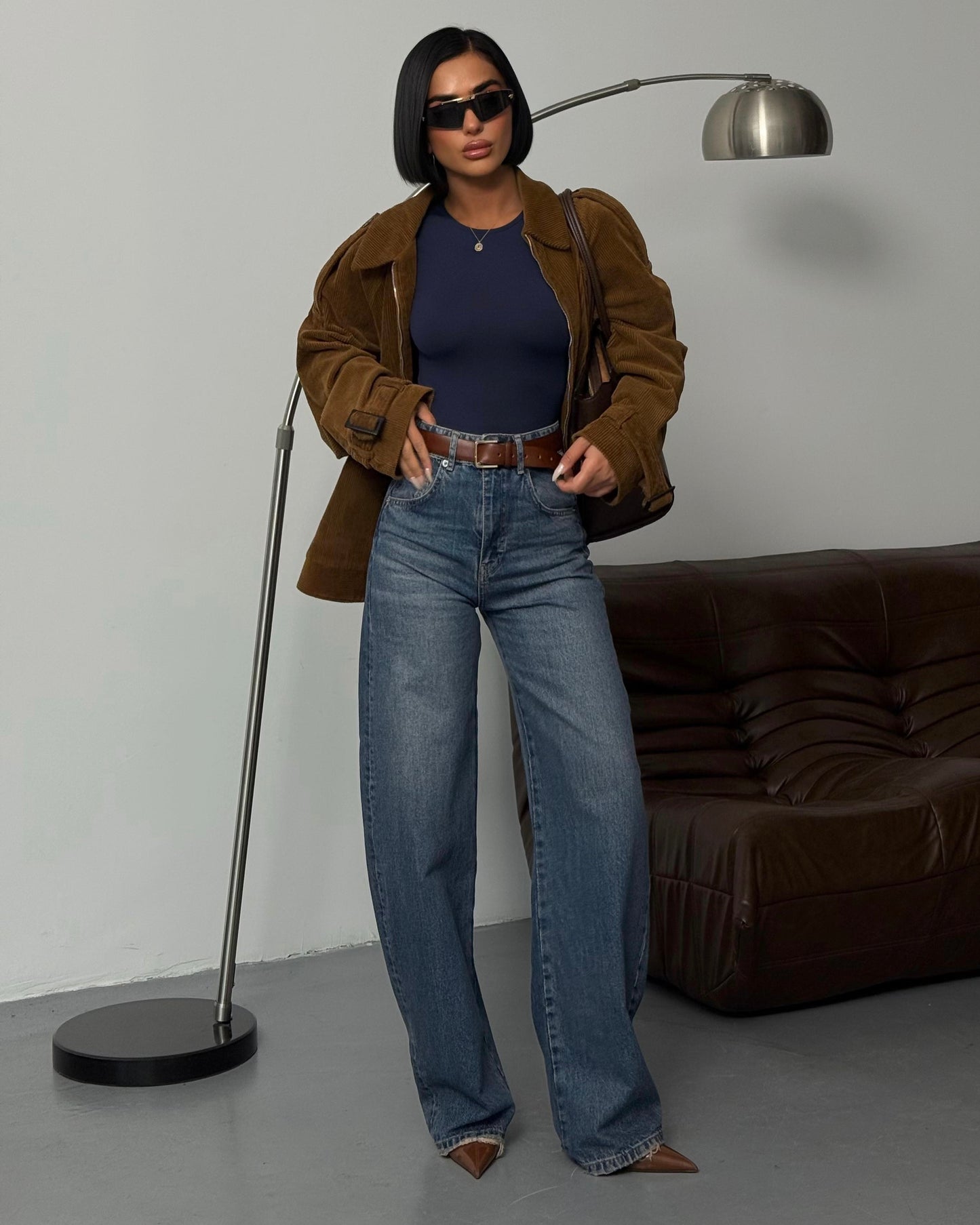 Timeless High-Rise Relaxed Wide-Leg Denim | جينزكلاسيكي واسع الساق بخصر مرتفع