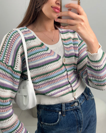 Striped Knit Cardigan