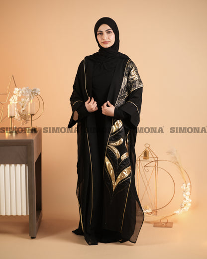 Luxurious Black & Gold Kaftan