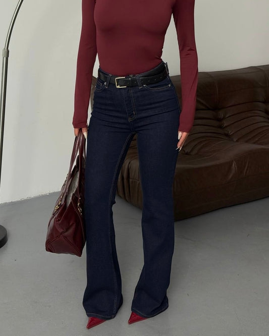 Indigo Bootcut Denim Jeans | جينز شارليستون غامق