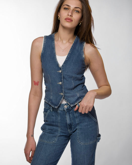 Denim Vest Top