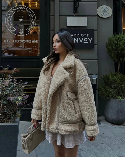 Cozy Shearling Aviator Jacket