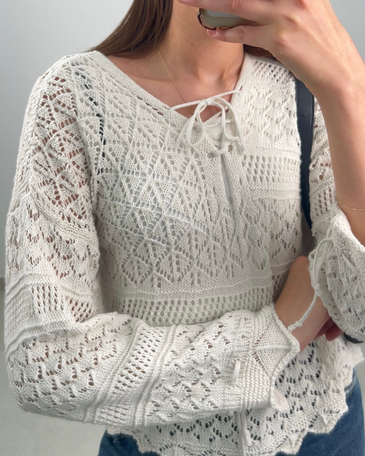 Elegant Crochet Lace Top