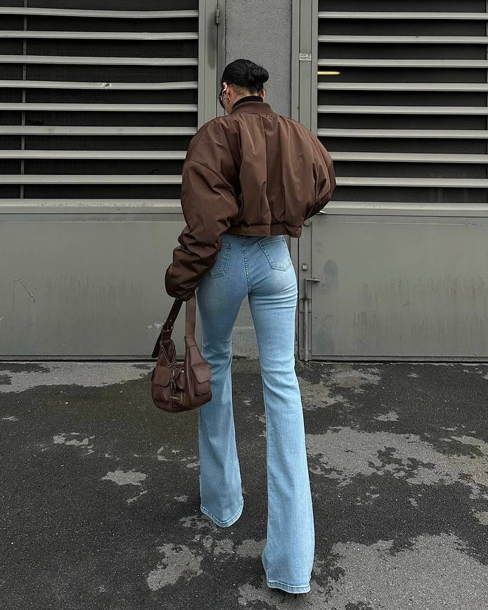 High-Waist Flare Jeans | جينز عالي الخصر
