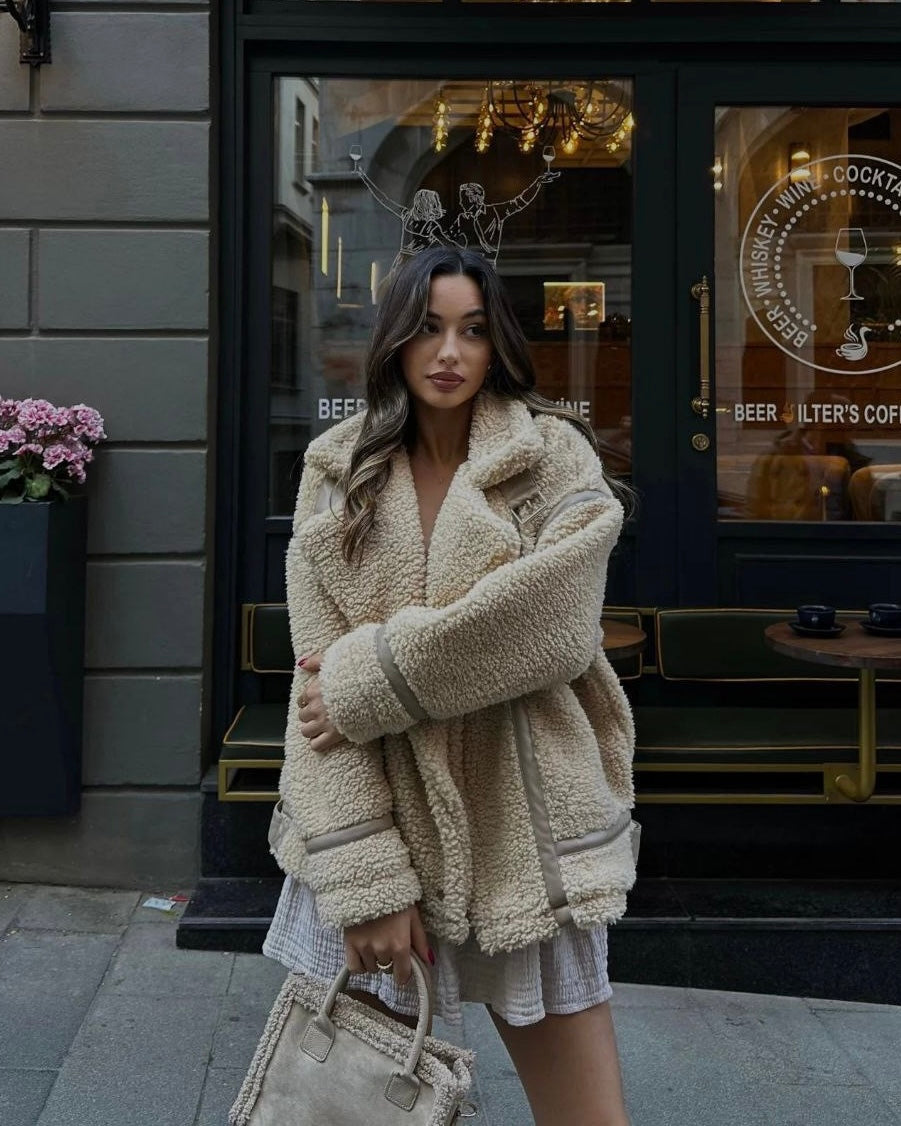 Cozy Shearling Aviator Jacket