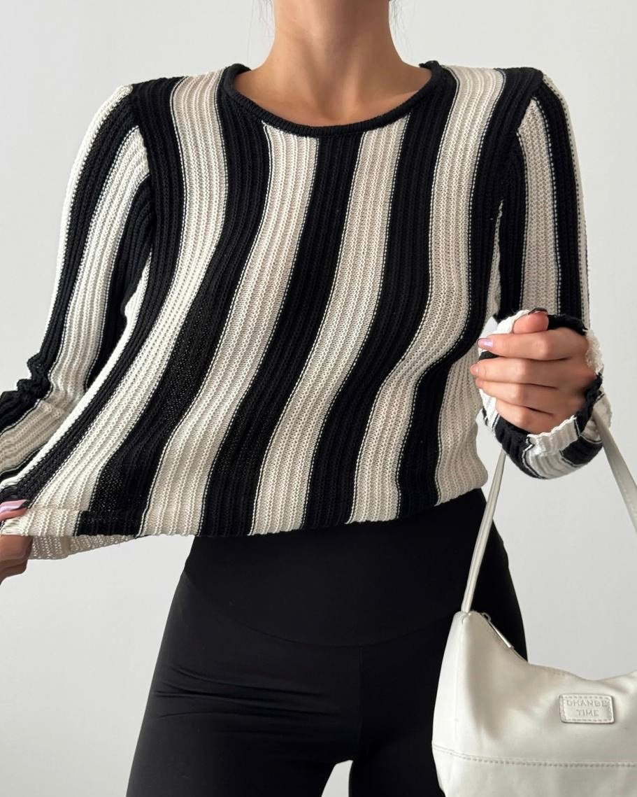 Striped Crochet Top