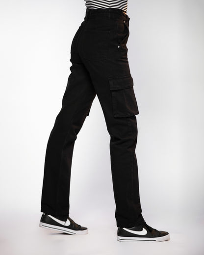 Black Cargo Jeans